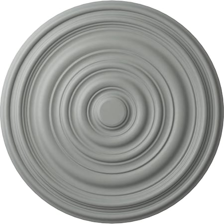 Ekena Millwork Carton Ceiling Medallion (For Canopies up to 2 5/8"), 12 5/8"OD x 1"P, Primed White CM13CA